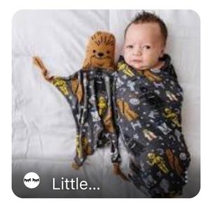 New Little Sleepies Star Wars Chewbacca Swaddle and Lovey